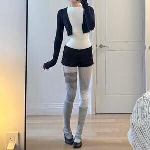 Guess pinstripe low rise micro shorts